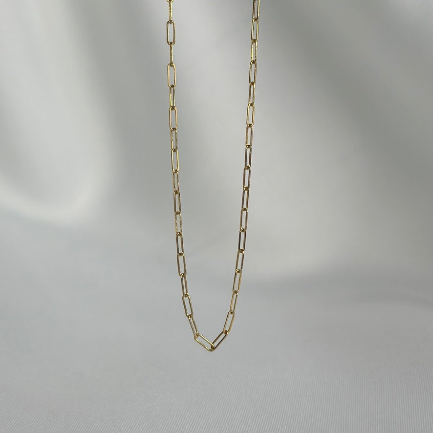 Gold Filled Paperclip Chain Necklace